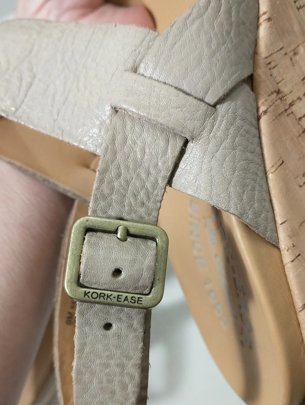 Kork-Ease Cork Espadrille Austin Braid, Stone Color, Size 9, Cottage Core, Boho